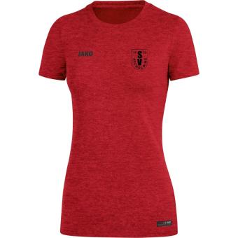 T-Shirt SV Ascholding Premium Basic rot meliert | 34