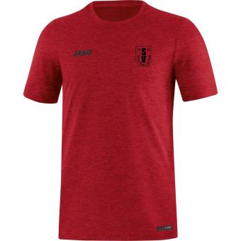 T-Shirt SV Ascholding Premium Basic rot meliert | 3XL